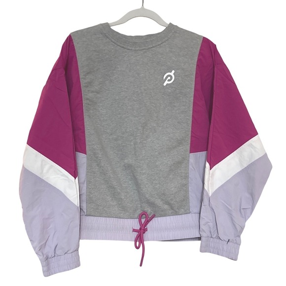 Peloton Tops - Peloton Chic Fabric‎ Mix Pullover Sweatshirt Windbreaker Colorblock Retro Medium